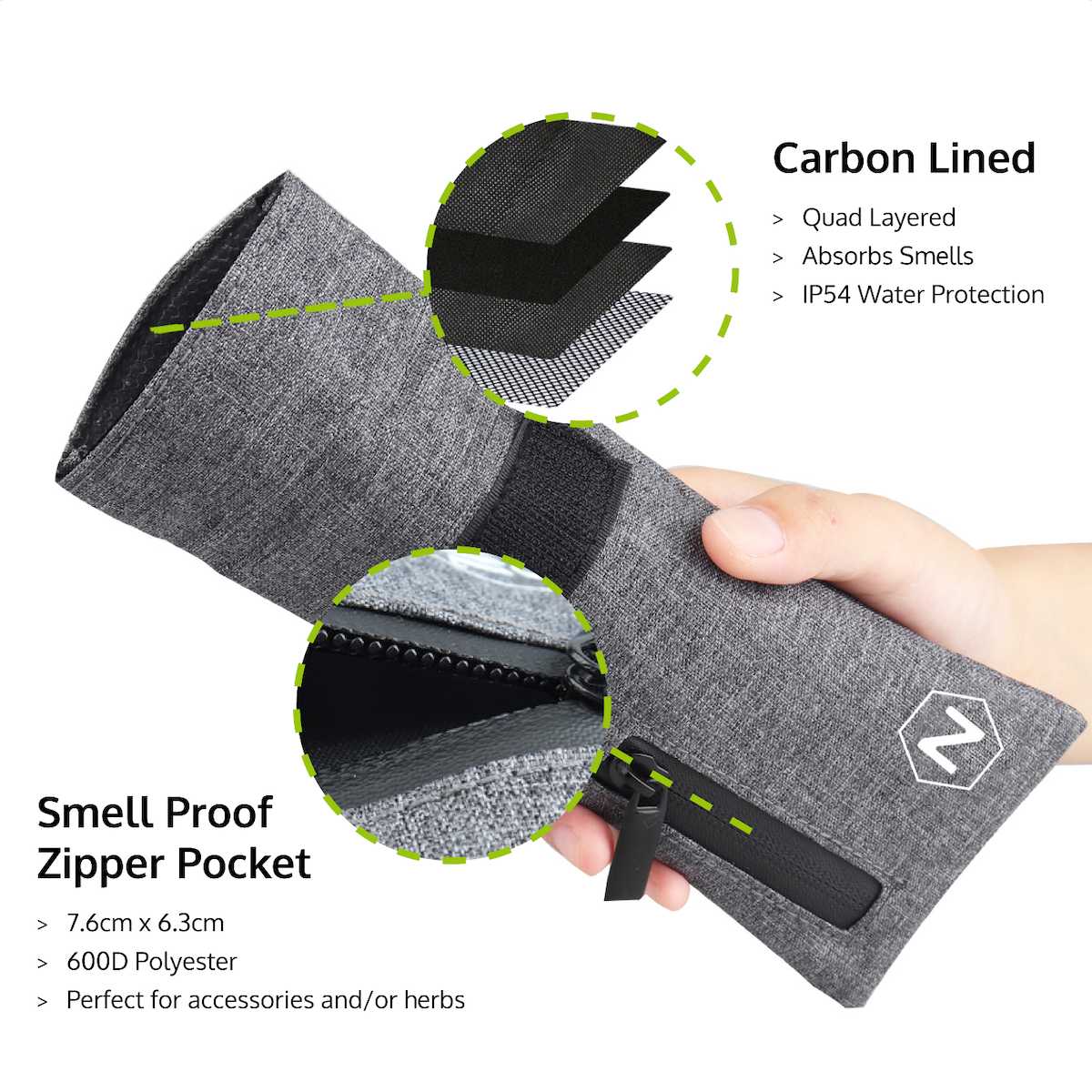 Smell Proof Vape Pouch Labelled