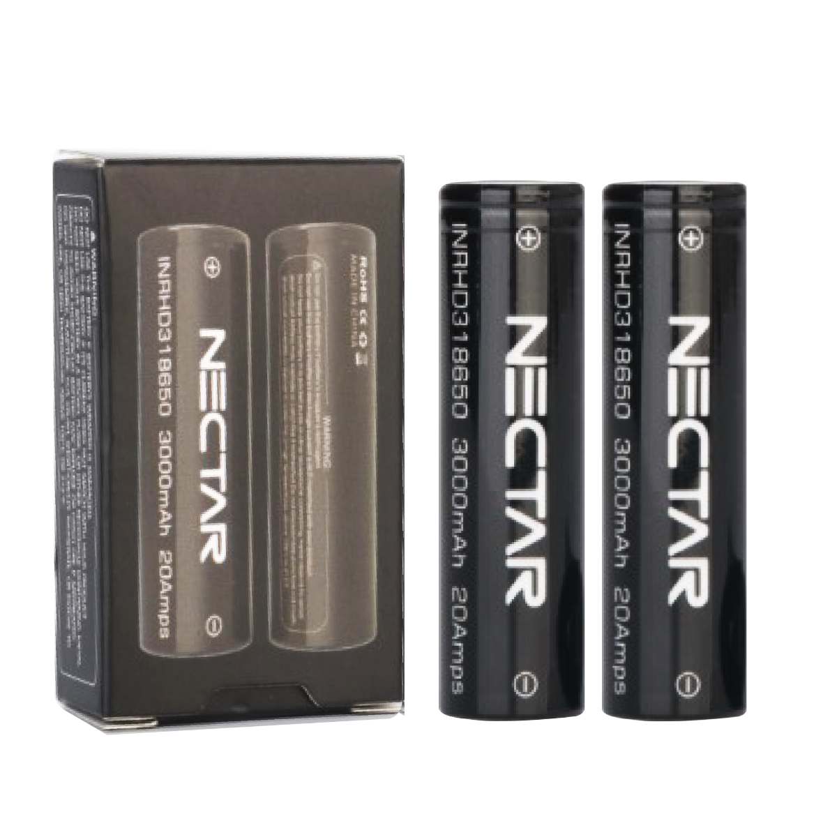 Nectar HD3 18650 Battery 3000mah (Pack of 2)