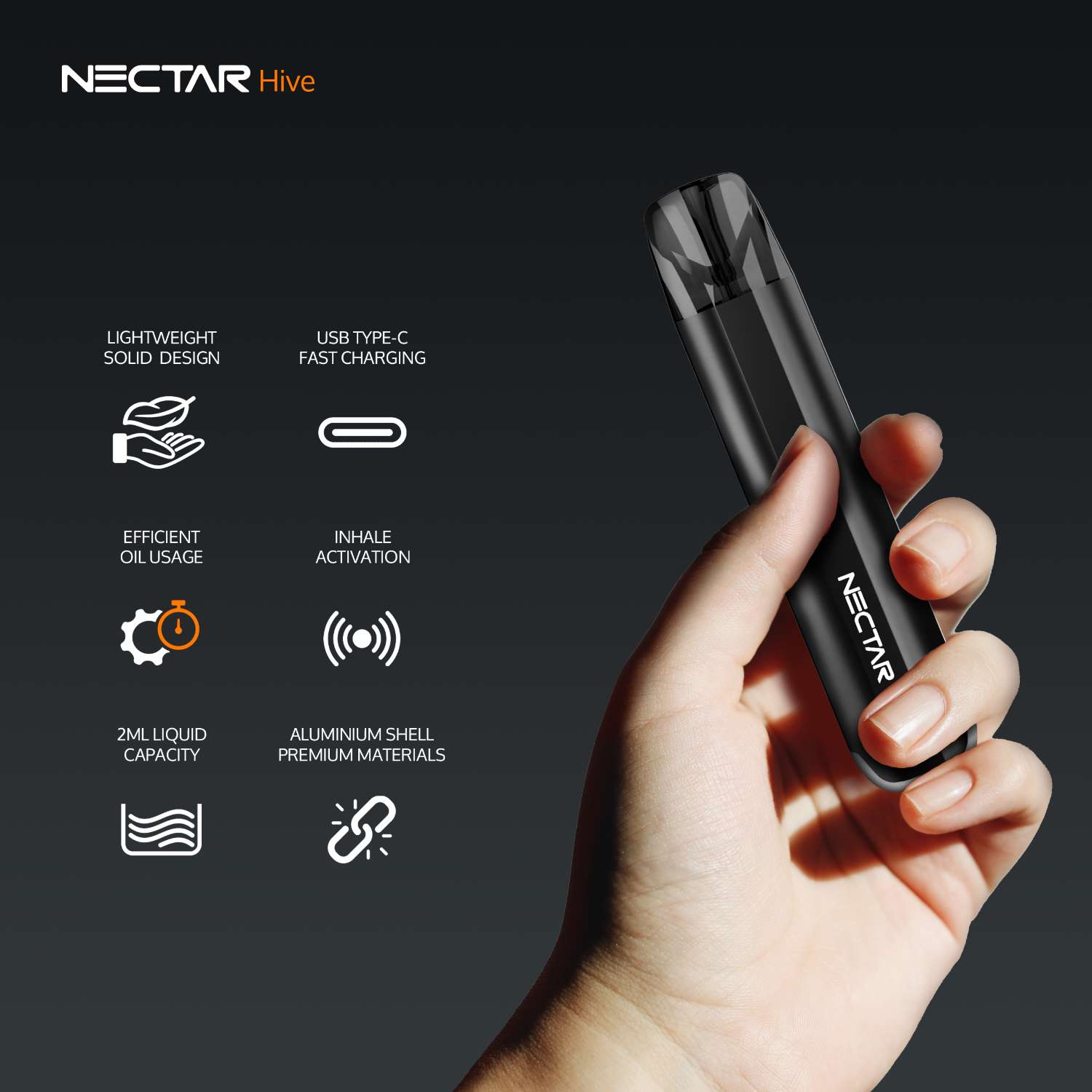 Nectar Hive Features with hand