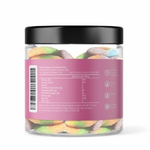 CBD Gummies 500mg (Broad Spectrum) – Neon Rings_side